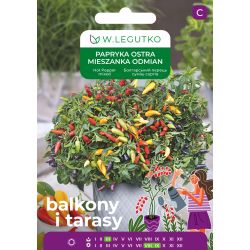 Papryka mieszanka odmian karłowych 0.50g na balkon i taras - Nasiona - W. Legutko
