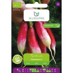 Rzodkiewka BIO Flamboyant 3 5g - Nasiona - W. Legutko Rzodkiewka BIO Flamboyant 3 5g - Nasiona - W. Legutko