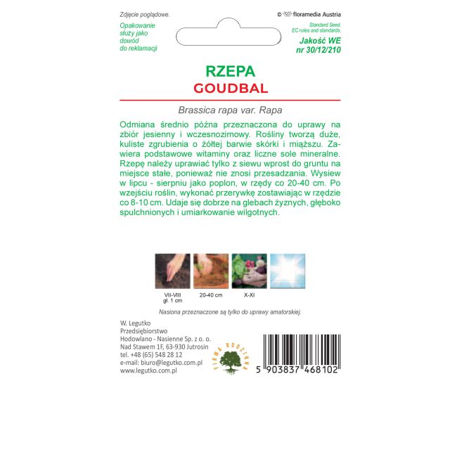 Rzepa Goudbal 5g - Nasiona - W. Legutko