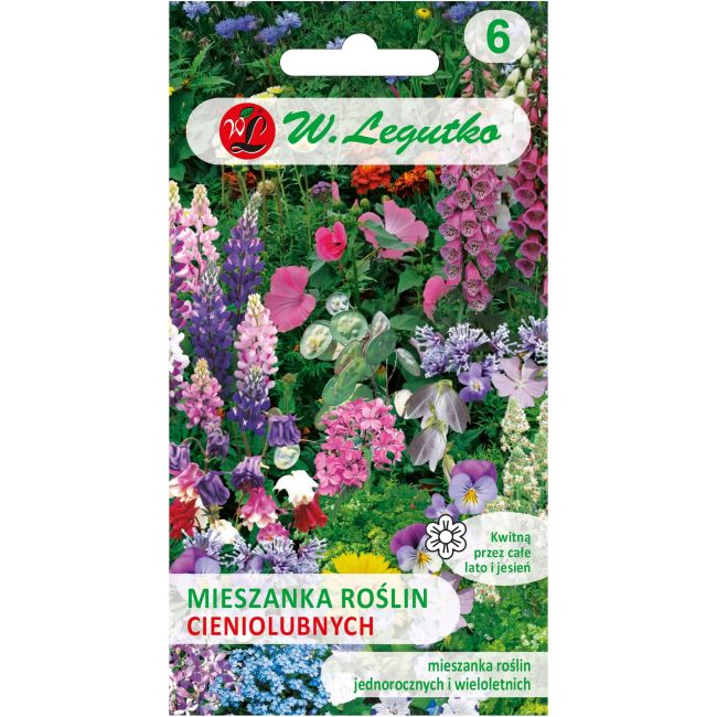 Mieszanka roślin cieniolubnych 1g - Nasiona - W. Legutko Mieszanka roślin cieniolubnych 1g - Nasiona - W. Legutko
