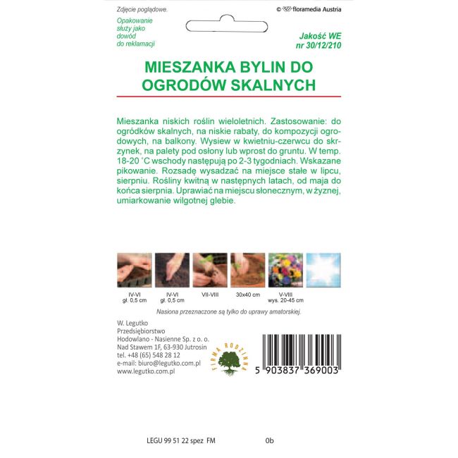 Mieszanka bylin do ogrodów skalnych 1g - Nasiona - W. Legutko