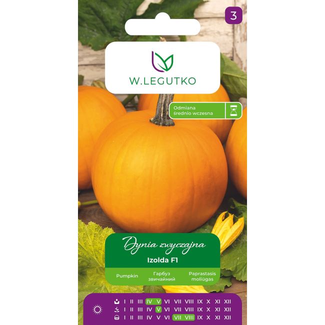 Dynia zwyczajna Izolda F1 3g - Nasiona - W. Legutko