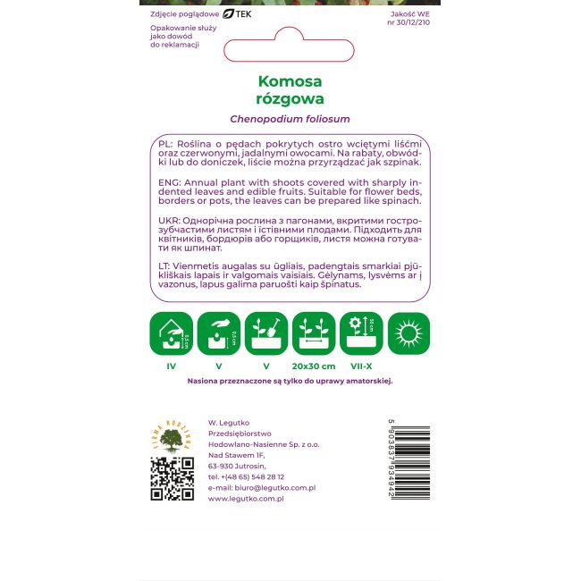 Komosa rózgowa czerwona 0,1g - Nasiona - W. Legutko