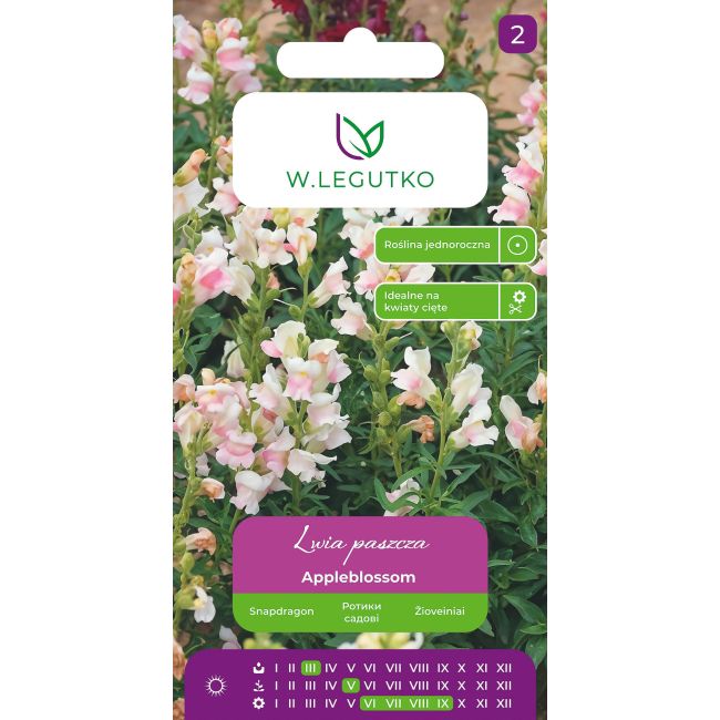 Lwia paszcza Appleblossom różowa 0,6g - Nasiona - W. Legutko