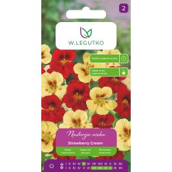 Nasturcja niska Strawberry Cream mieszanka 3g - Nasiona - W. Legutko