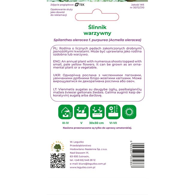 Ślinnik warzywny żółty 0,02g - Nasiona - W. Legutko