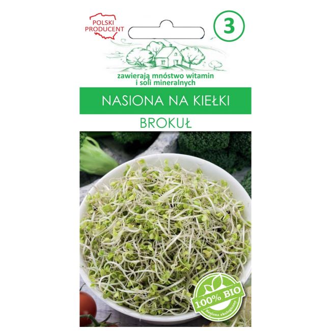 Nasiona na kiełki BIO brokuł 5g - Nasiona - W. Legutko