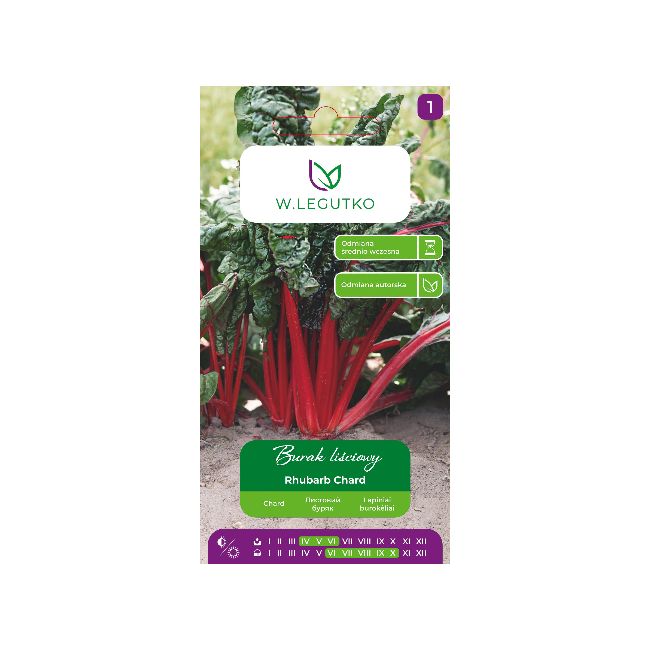 Burak liściowy Rhubarb Chard 5g - Nasiona - W. Legutko