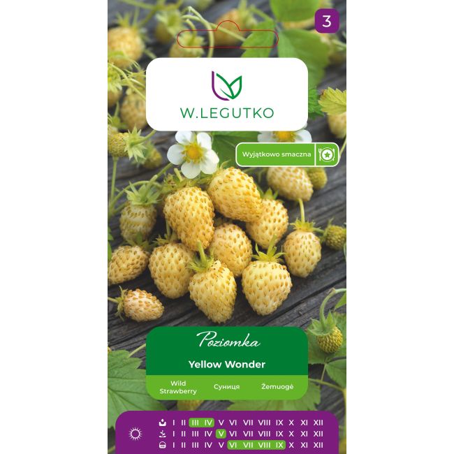 Poziomka Yellow Wonder 0.10g - Nasiona - W. Legutko