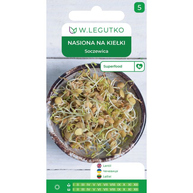 Nasiona na kiełki soczewica 30g - Nasiona - W. Legutko
