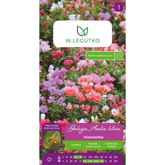 Godecja, Azalia letnia mieszanka 1g - Nasiona - W. Legutko