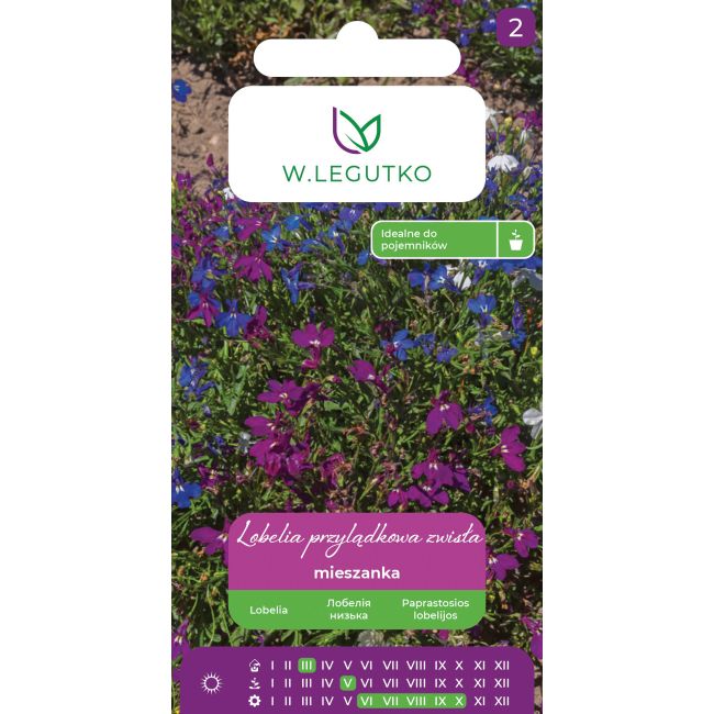 Lobelia przylądkowa zwisła mieszanka 0.20g - Nasiona - W. Legutko