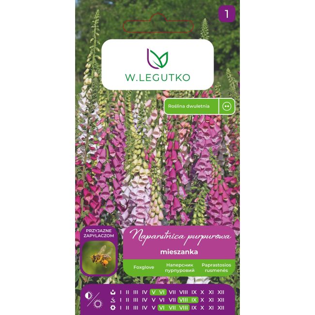 Naparstnica purpurowa 0.50g - Nasiona - W. Legutko