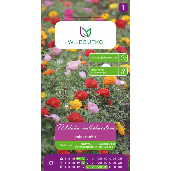Portulaka wielkokwiatowa mieszanka 0.50g - Nasiona - W. Legutko