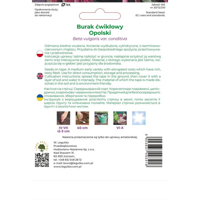 Burak Opolski 6m taśma - Nasiona - W. Legutko