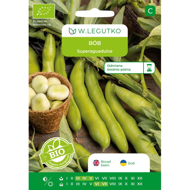 Bób BIO Superaguadulce 40g - Nasiona - W. Legutko