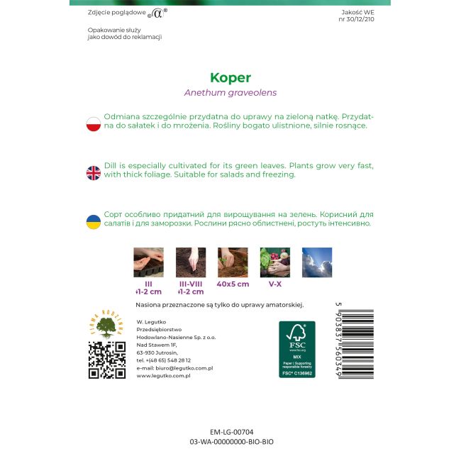 Koper BIO 5g - Nasiona - W. Legutko