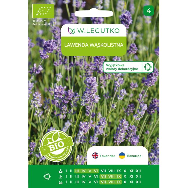 Lawenda wąskolistna BIO 0.20g - Nasiona - W. Legutko