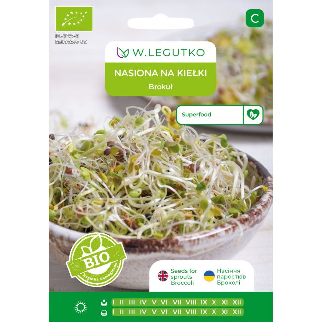 Nasiona na kiełki BIO brokuł 10g - Nasiona - W. Legutko