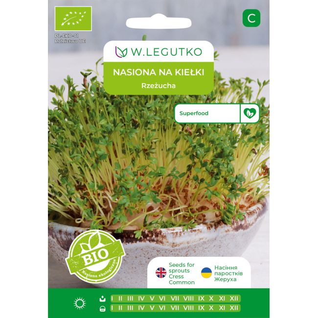 Nasiona na kiełki BIO rzeżucha 30g - Nasiona - W. Legutko