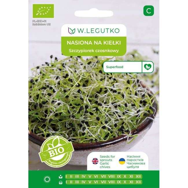 Nasiona na kiełki BIO szczypiorek czosnkowy 3g - Nasiona - W. Legutko