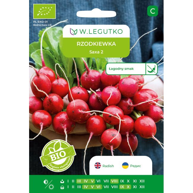 Rzodkiewka BIO Saxa 2 5g - Nasiona - W. Legutko
