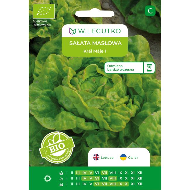 Sałata BIO Král Máje I 0.50g - Nasiona - W. Legutko