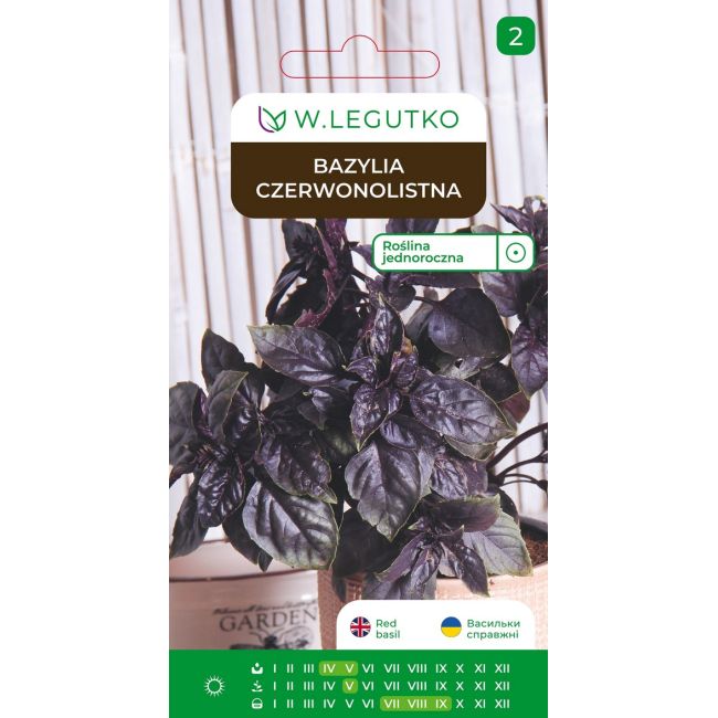 Bazylia właściwa czerwona 0.50g - Nasiona - W. Legutko