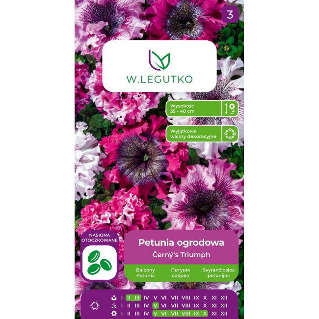 Petunia ogrodowa Cerny's Triumph mieszanka 10szt. - Nasiona - W. Legutko