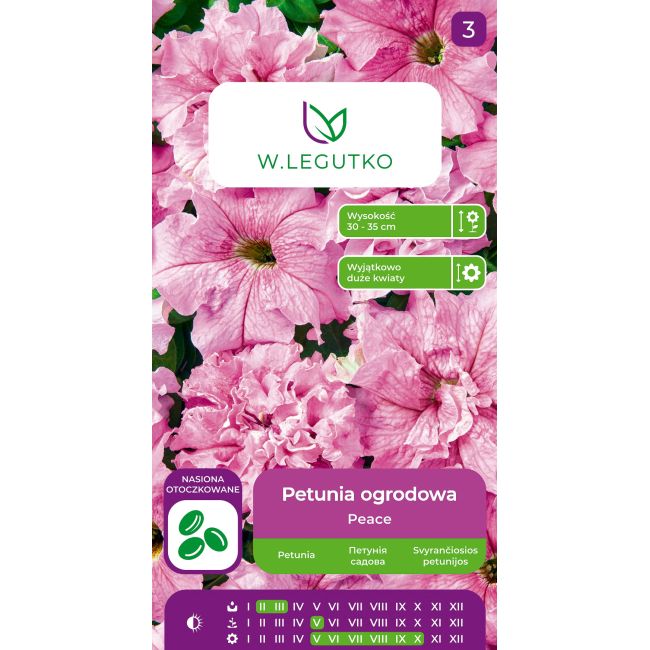Petunia ogrodowa Peace różowa 10szt. - Nasiona - W. Legutko