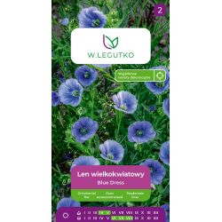 Len wielkokwiatowy Blue Dress niebieski 0.50g - Nasiona - W. Legutko