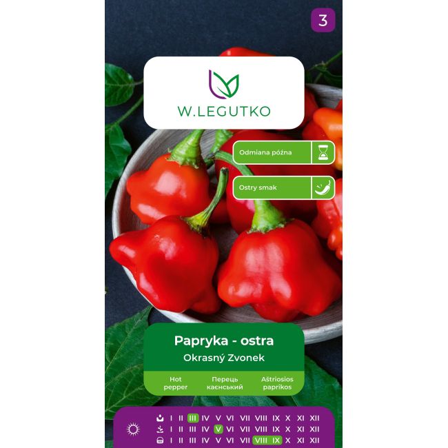 Papryka Okrasný Zvonek 0.15g - Nasiona - W. Legutko