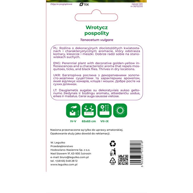 Wrotycz pospolity 0.20g - Nasiona - W. Legutko