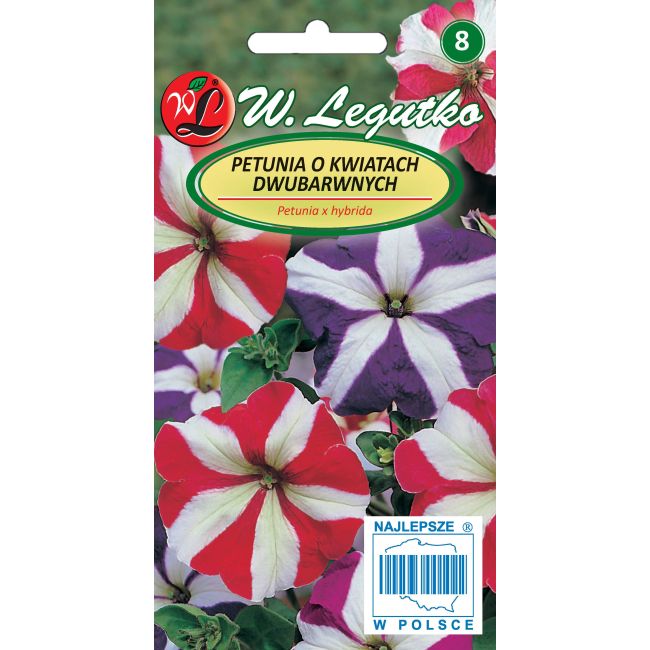 Petunia - kwiaty dwubarwne - Star - F2 - mieszanka - Nasiona - W. Legutko
