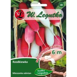Rzodkiewka mieszanka odmian podłużnych 6m taśma - Nasiona - W. Legutko