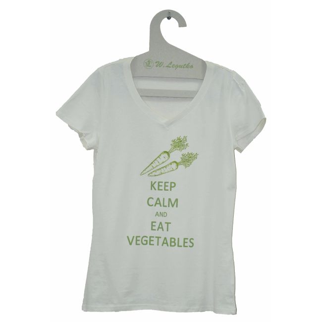 T-Shirt - "KEEP CALM AND EAT VEGETABLES" - rozmiar S - Akcesoria Ogrodowe - W. Legutko