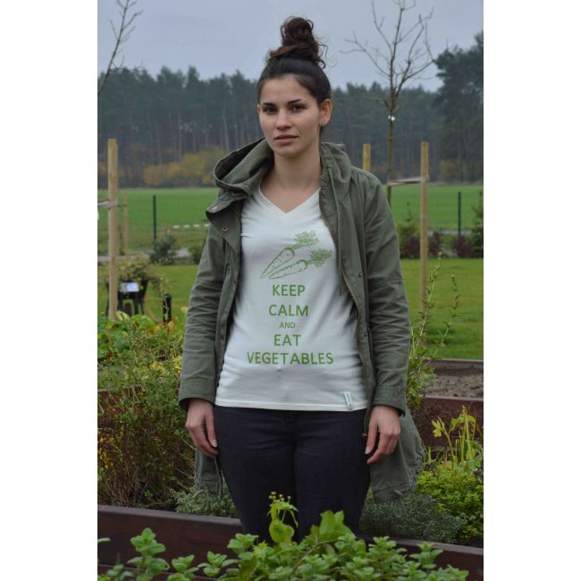 T-Shirt - "KEEP CALM AND EAT VEGETABLES" rozmiar L