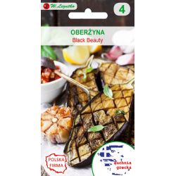 Kuchnie świata Oberżyna Black Beauty 1g - Nasiona - W. Legutko