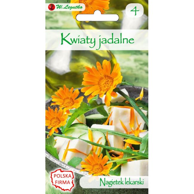 Kwiaty jadalne - Nagietek lekarski - Nasiona - W. Legutko