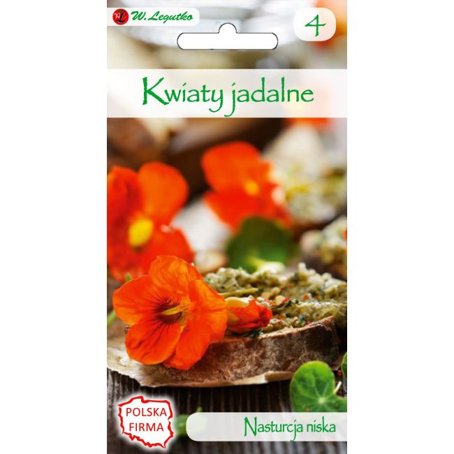 Kwiaty jadalne - Nasturcja niska - Tom Thumb - Nasiona - W. Legutko