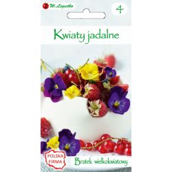 Kwiaty jadalne - Bratek wielkokwiatowy mieszanka 0.50g - Nasiona - W. Legutko Kwiaty jadalne - Bratek wielkokwiatowy mieszanka 0.50g - Nasiona - W. Legutko