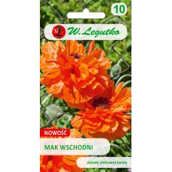Mak wschodni May Queen pomarańczowo-czerwone 0.50g - Nasiona - W. Legutko