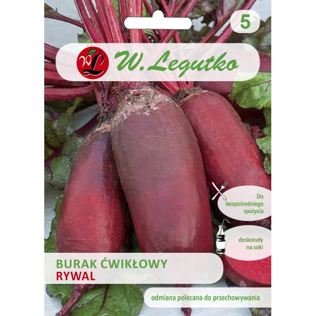 Burak ćwikłowy - Rywal - 10g - Nasiona - W. Legutko