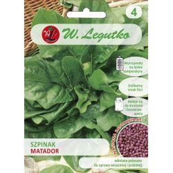 Szpinak Matador 20g nasiona zaprawiane - Nasiona - W. Legutko Szpinak Matador 20g nasiona zaprawiane - Nasiona - W. Legutko