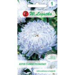 Aster chiński peoniowy biało-niebieski 1g - Nasiona - W. Legutko Aster chiński peoniowy biało-niebieski 1g - Nasiona - W. Legutko