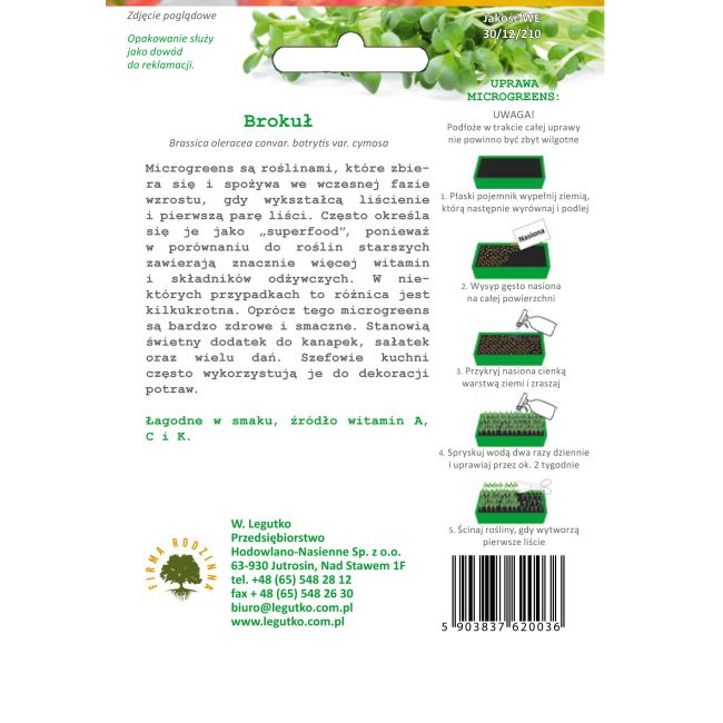 Brokuł - Nasiona - W. Legutko
