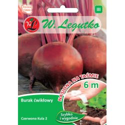 Burak Czerwona Kula 2 6m taśma - Nasiona - W. Legutko