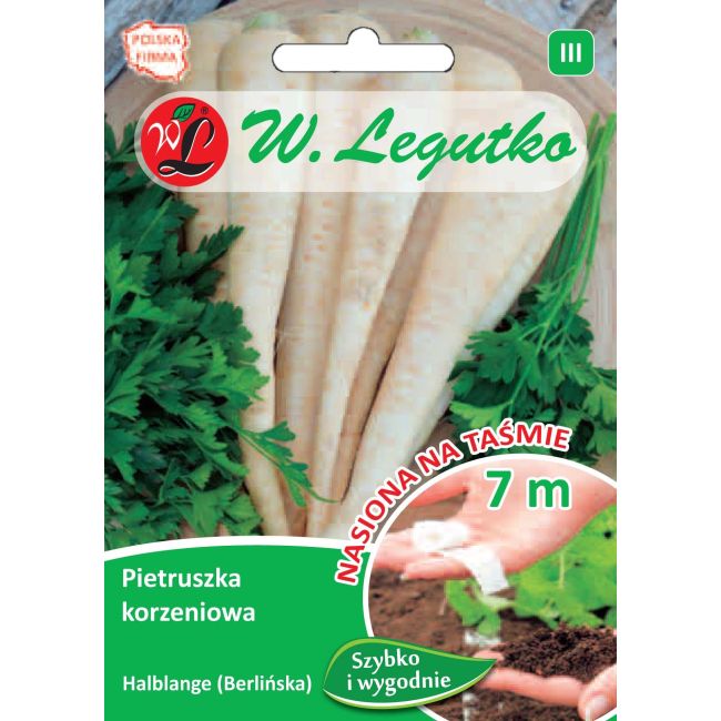 Pietruszka korzeniowa - Halblange - taśma 7m - Nasiona - W. Legutko