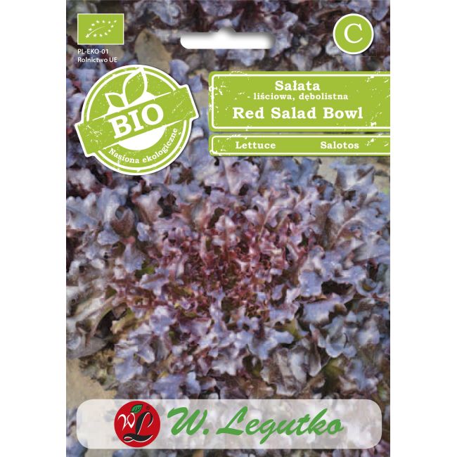 Sałata BIO Red salad bowl 0.50g - Nasiona - W. Legutko Sałata BIO Red salad bowl 0.50g - Nasiona - W. Legutko