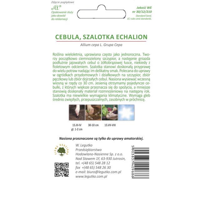 Cebula szalotka - Zebrune - Nasiona - W. Legutko